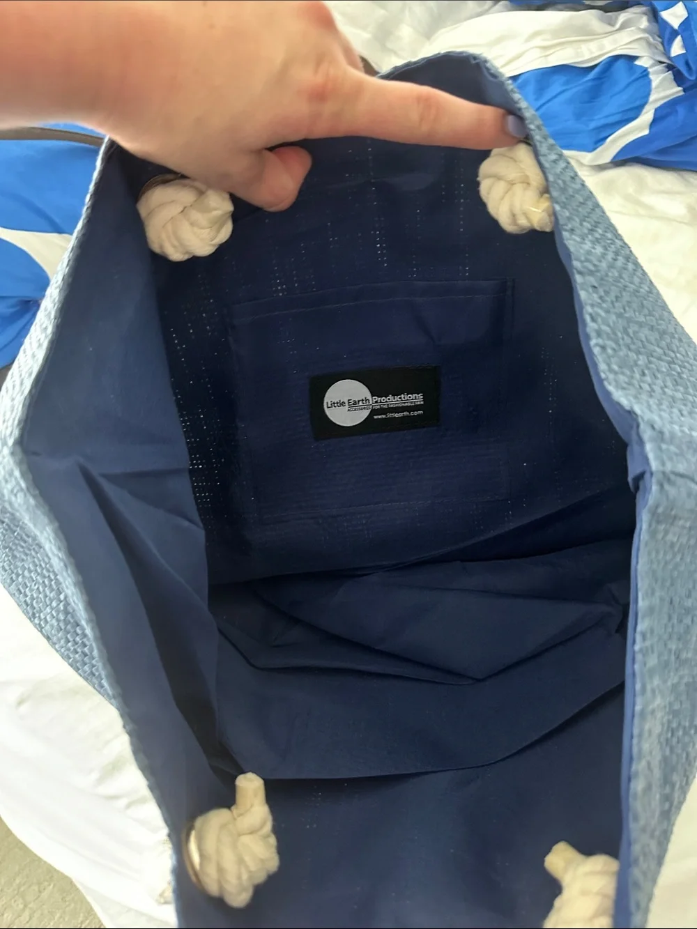 Chicago Cubs Navy 'Love' Rope-Handle Tote Bag